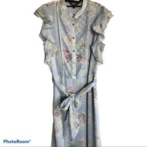 Ralph Lauren Womens Light Blue Cap Sleeve Dress